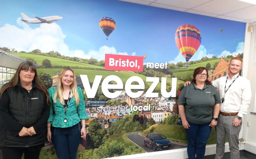 Staff at Veezu who support Caring in Bristol